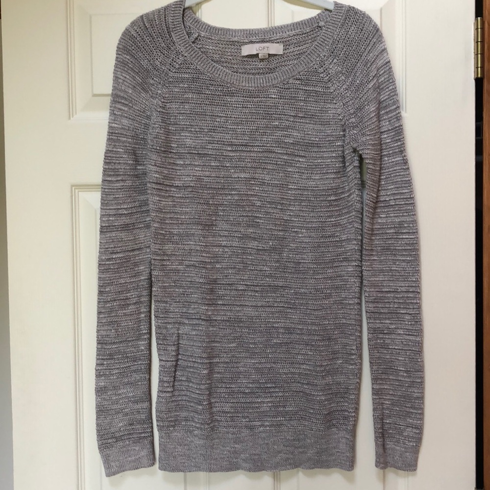 LOFT Grey Knit Sweater